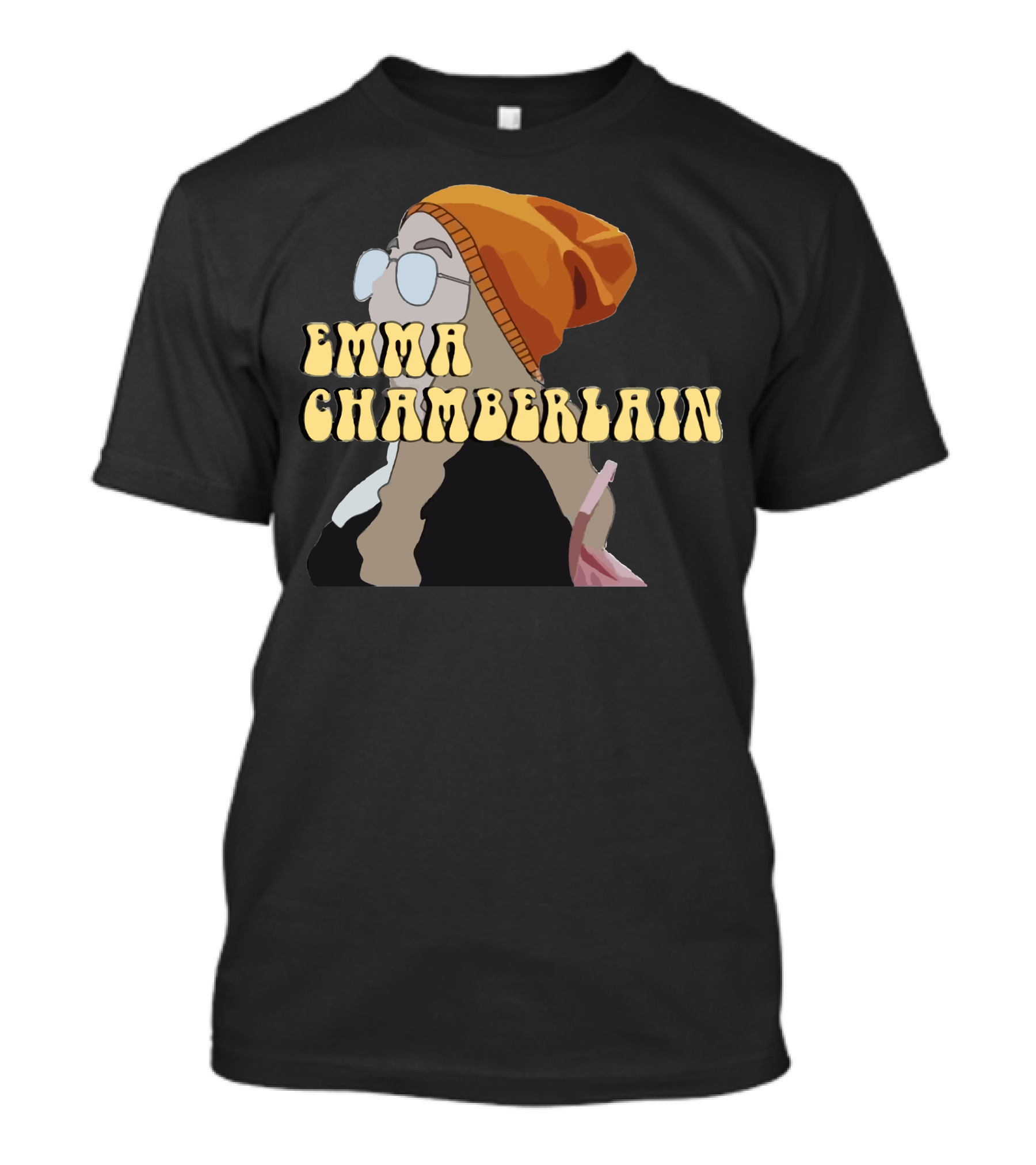 Emma Chamberlain YouTube Customized Women Fashion Trendsetter Beanie Glasses T-Shirt