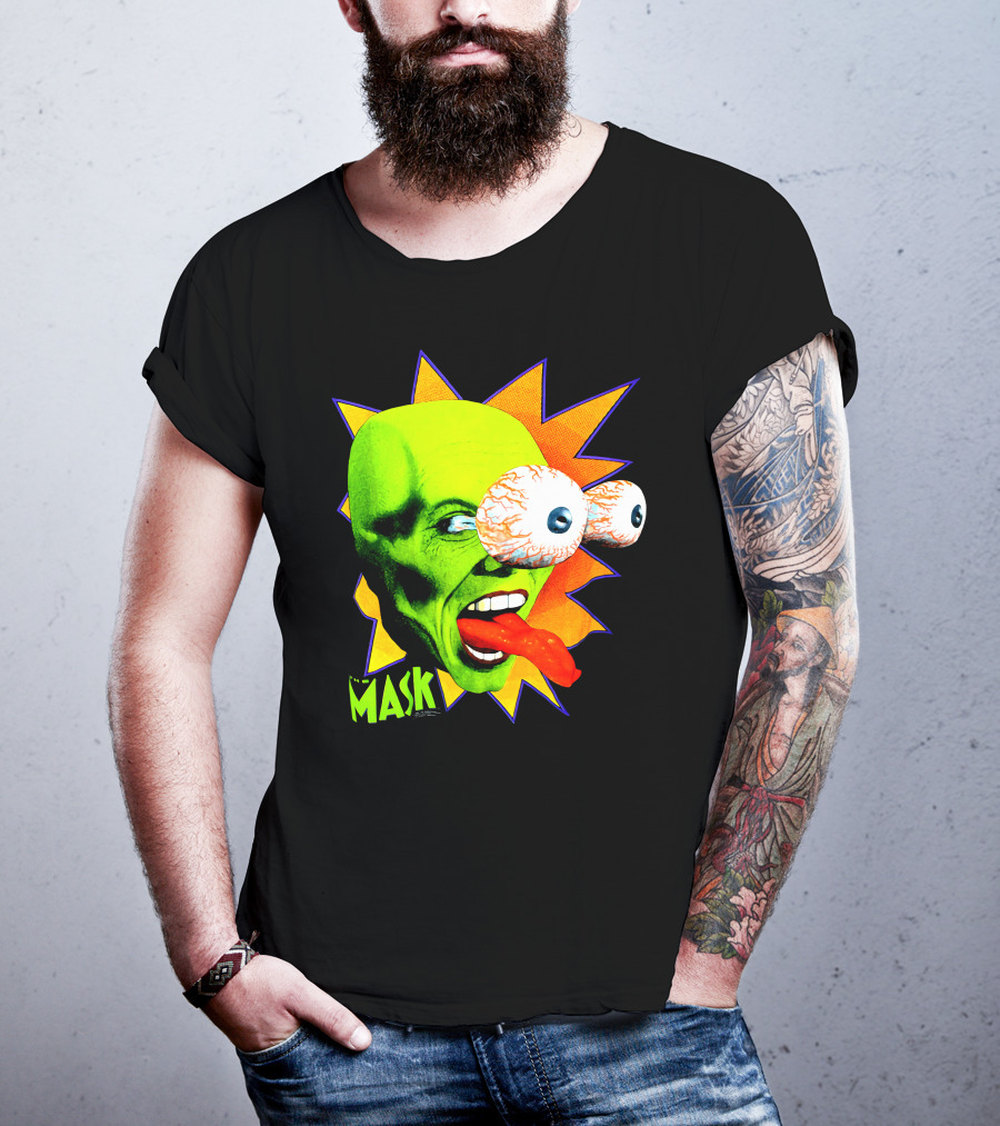 MASK Vintage Stanley Ipkiss Bug Eyes Scene Explosion T-Shirt