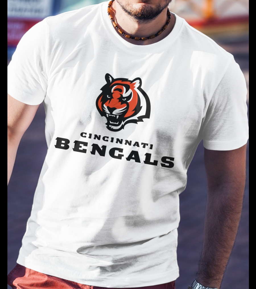 Cincinnati Bengals Tiger Logo NFL Football Team T-Shirt