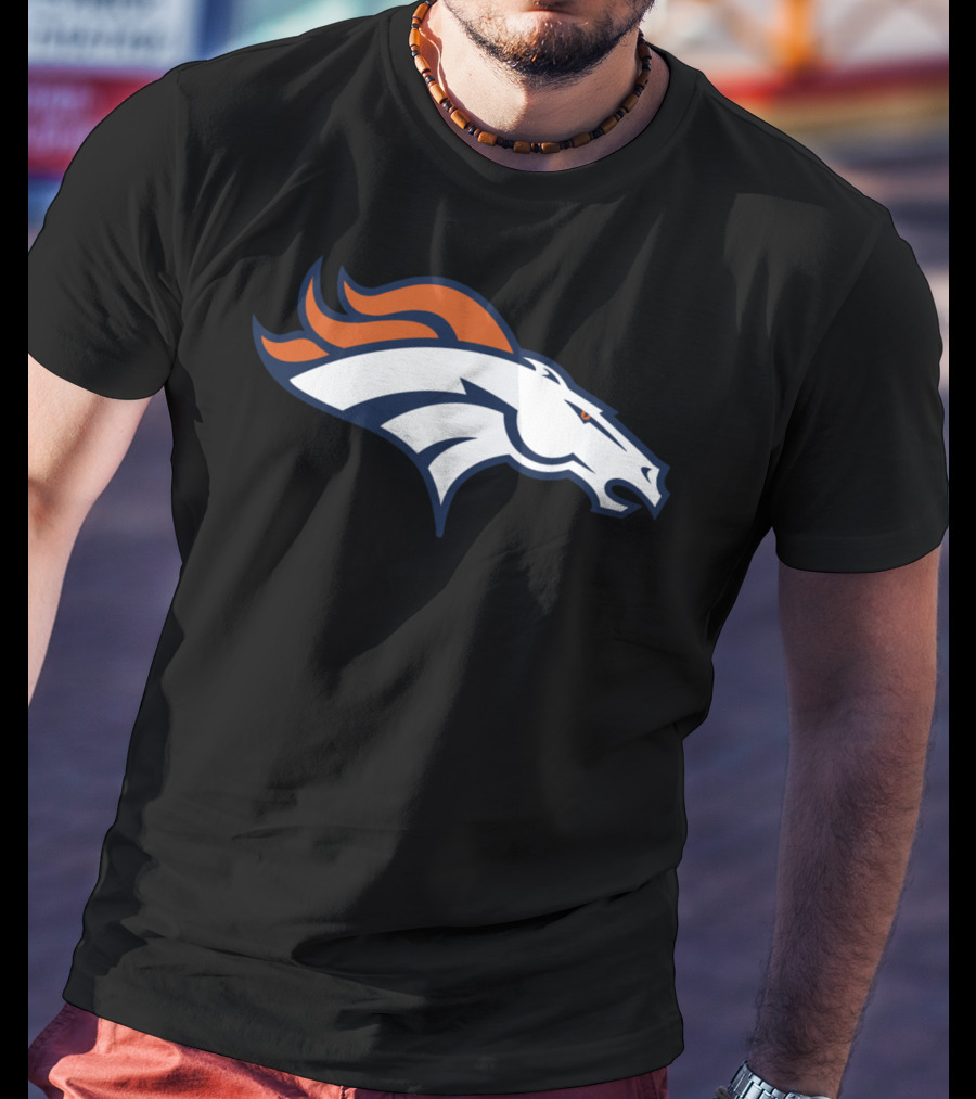 Denver Broncos Football Team Logo Design For Fans T-Shirt