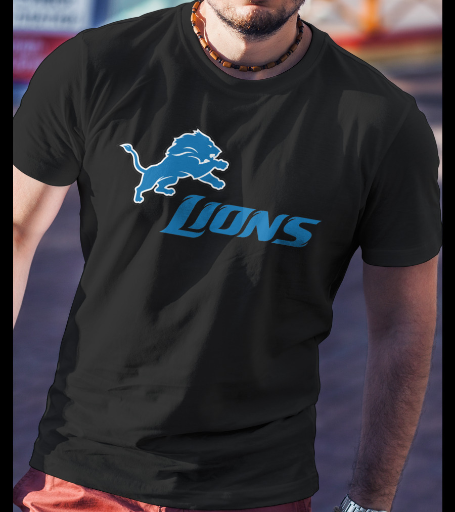 Detroit Lions Logo Fan Apparel Football Team Support T-Shirt