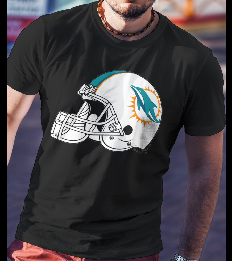 Miami Dolphins Helmet Football Team T-Shirt