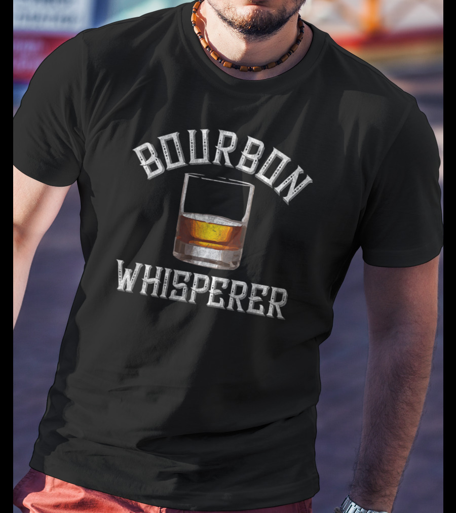 Bourbon Whisperer Whiskey Sayings Drinking Glass T-Shirt