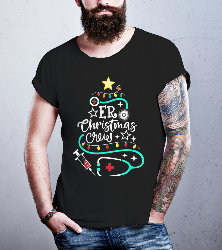 ER Christmas Crew Nurse Tech Secretary T-Shirt