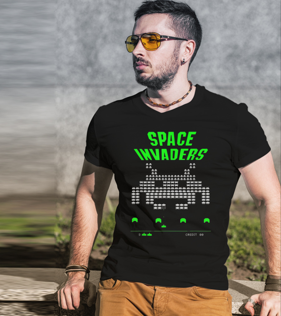Space Invaders Arcade 80s Video Game Alien Retro T-Shirt
