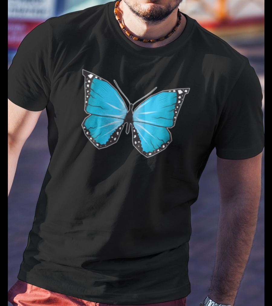 Blue Butterfly Aesthetic Soft Grunge T-Shirt