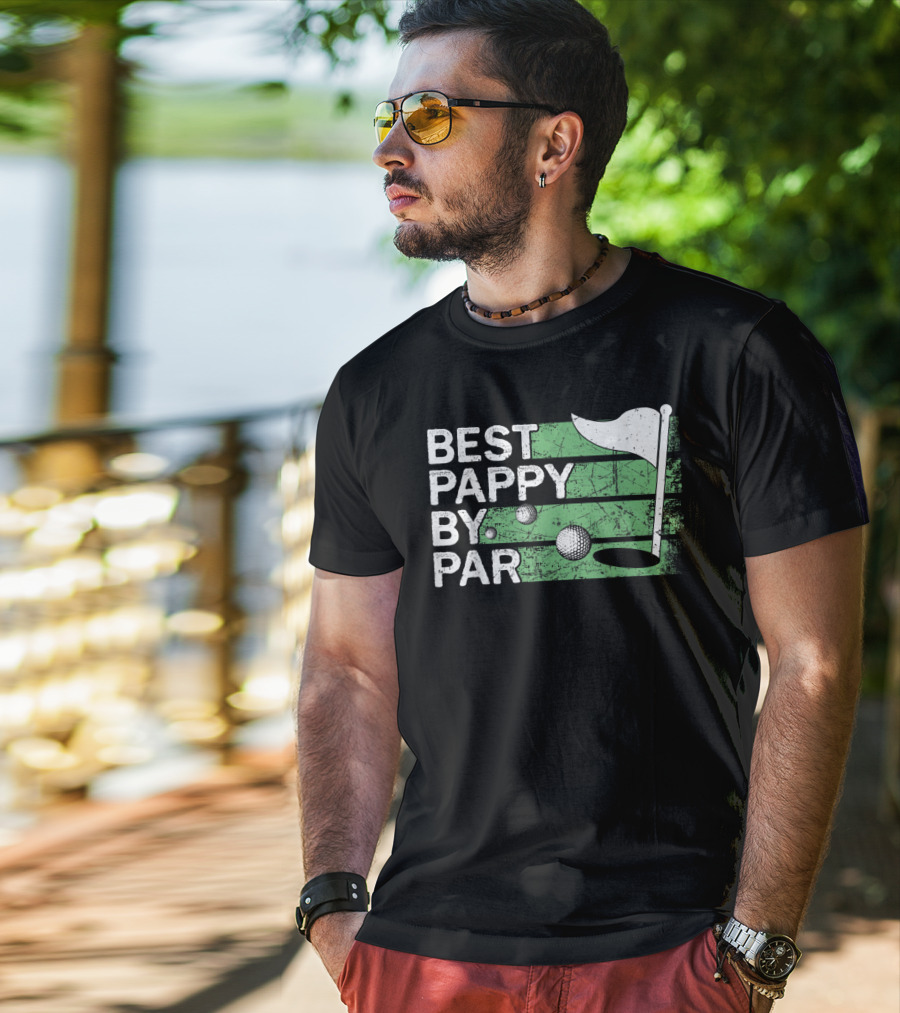 Best Pappy By Par Golf Flag And Ball T-Shirt