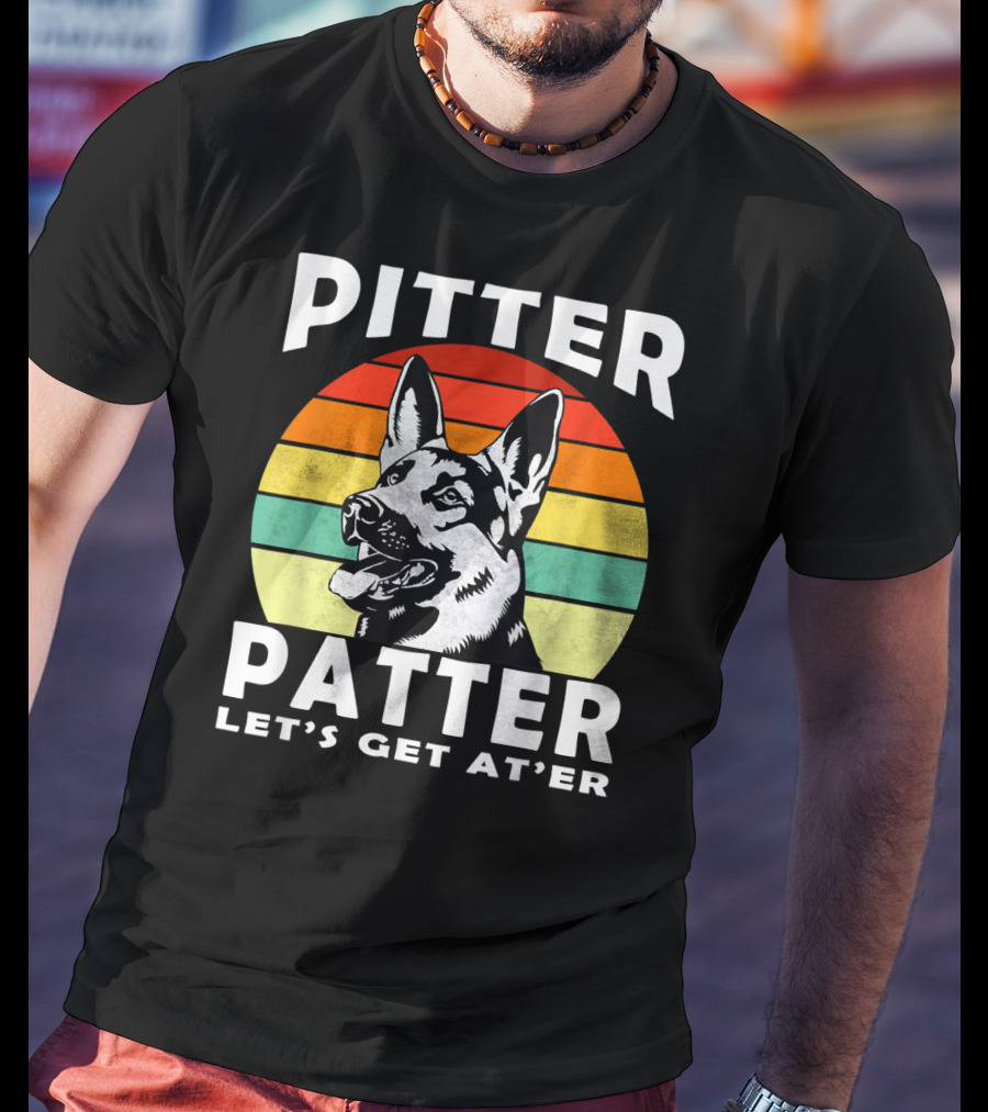 Pitter Patter Let's Get At'er Dog Rainbow T-Shirt