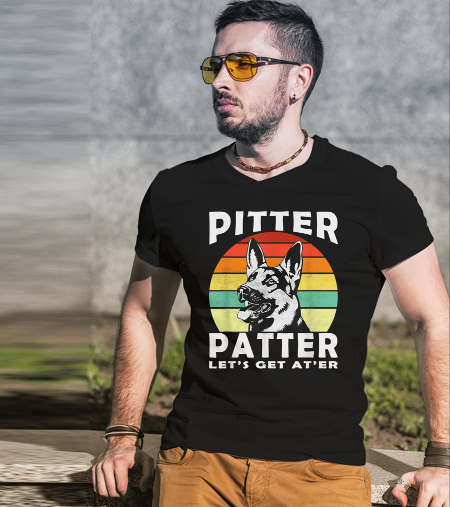 Pitter Patter Let's Get At'er Dog Rainbow T-Shirt