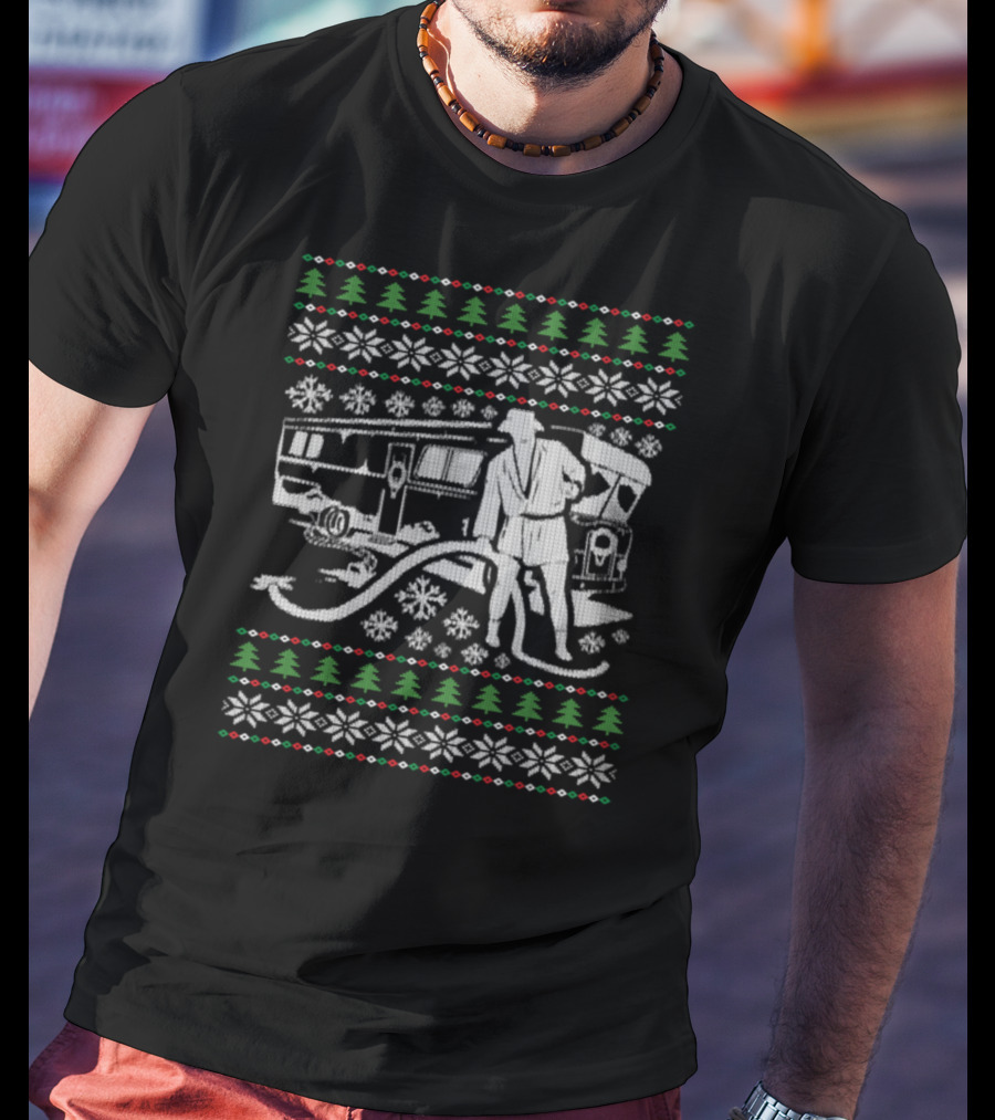 Ugly Christmas Cousin Eddie's RV Sweater Scene T-Shirt