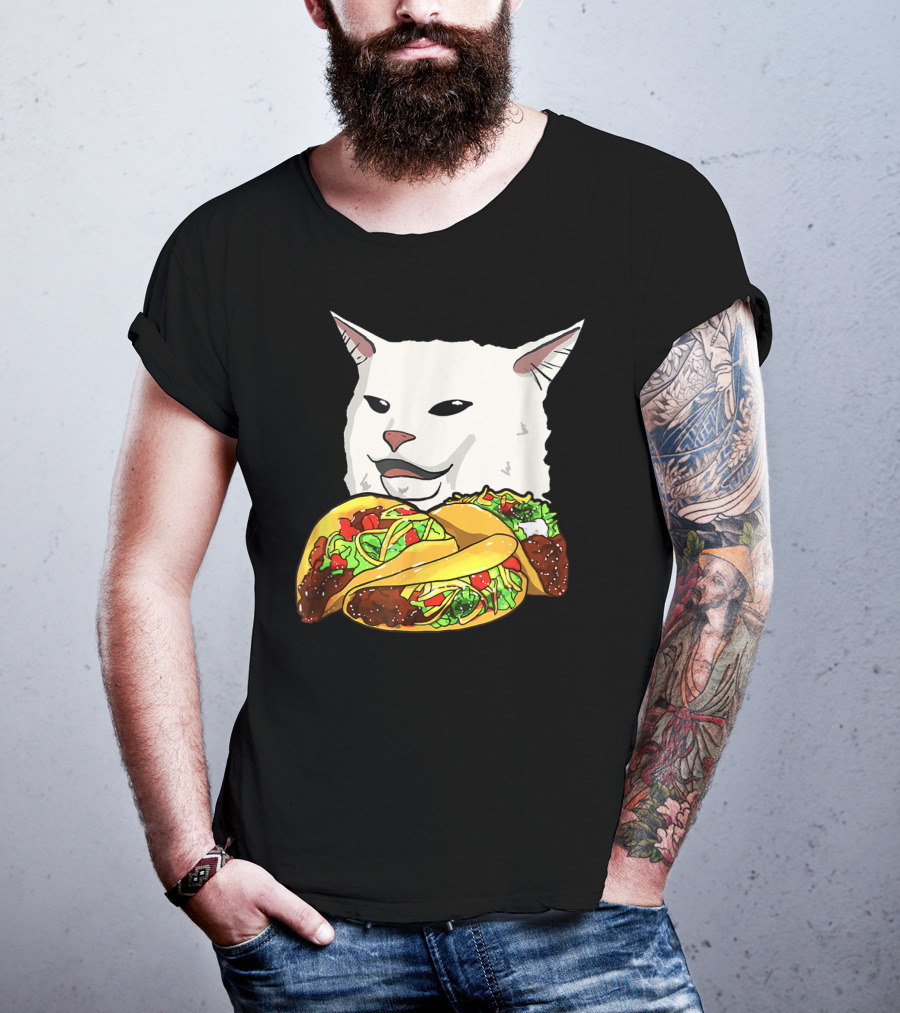 Woman Yelling At A Cat Meme Taco T-Shirt