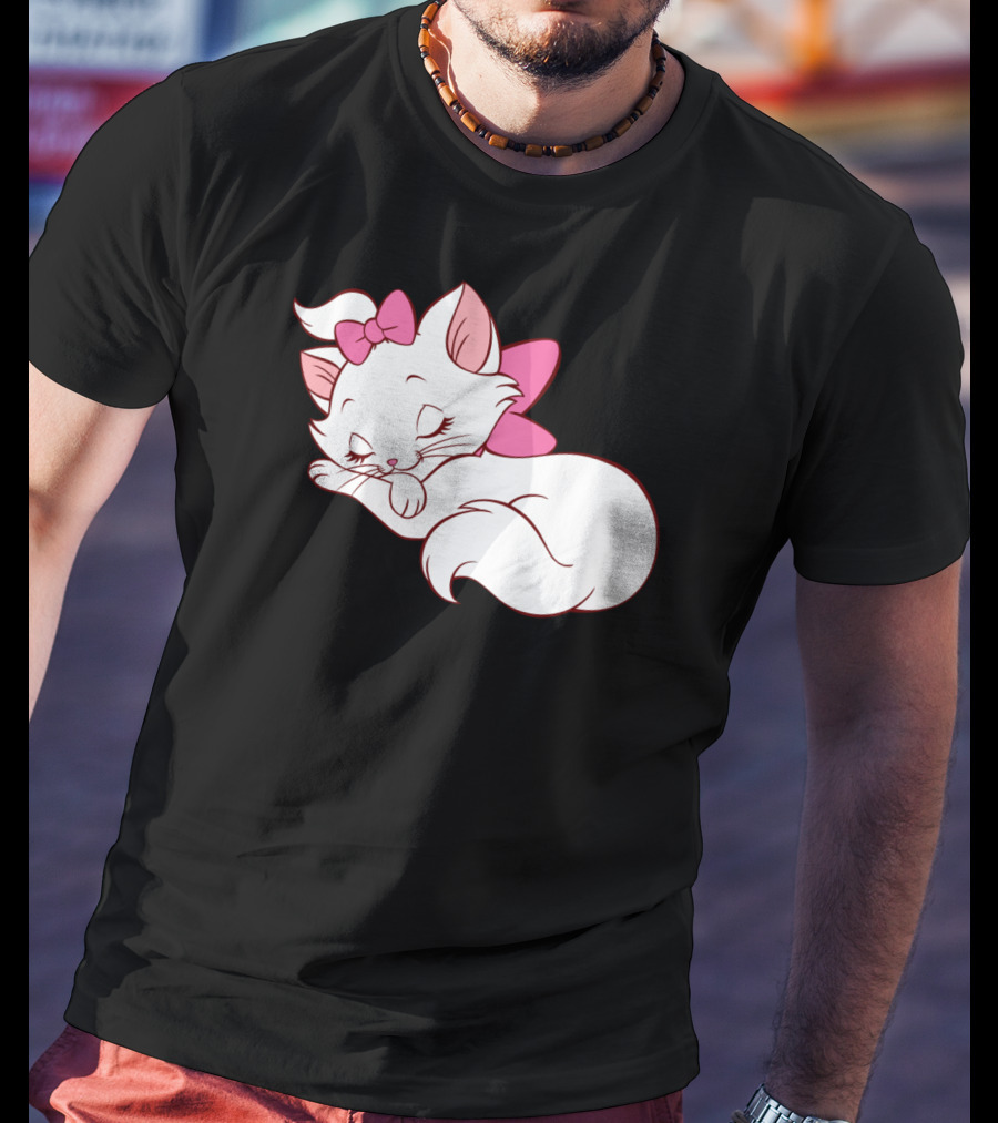 WoMarie Marie Cat Aristocats Kitty Cartoon T-Shirt
