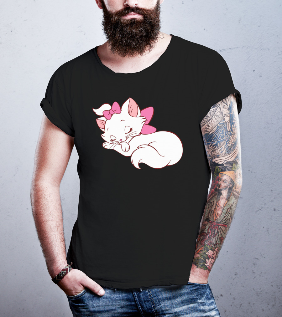 WoMarie Marie Cat Aristocats Kitty Cartoon T-Shirt
