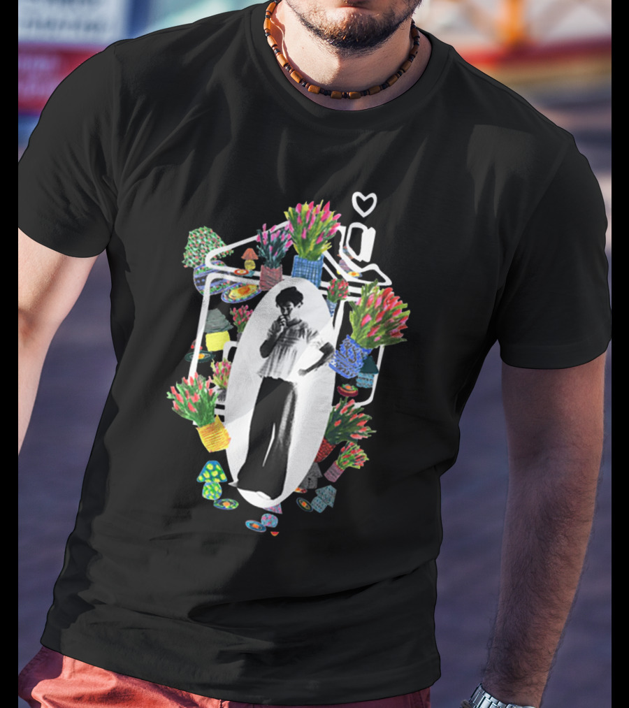 Harry's House Flower Collage Heart Symbol Vintage Photo T-Shirt