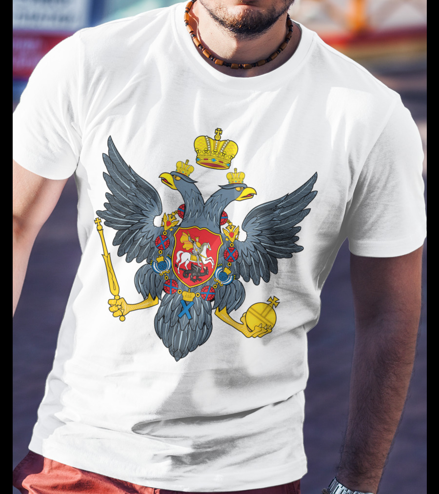 Coat Of Arms Of Russia Double-Headed Eagle Emblem T-Shirt
