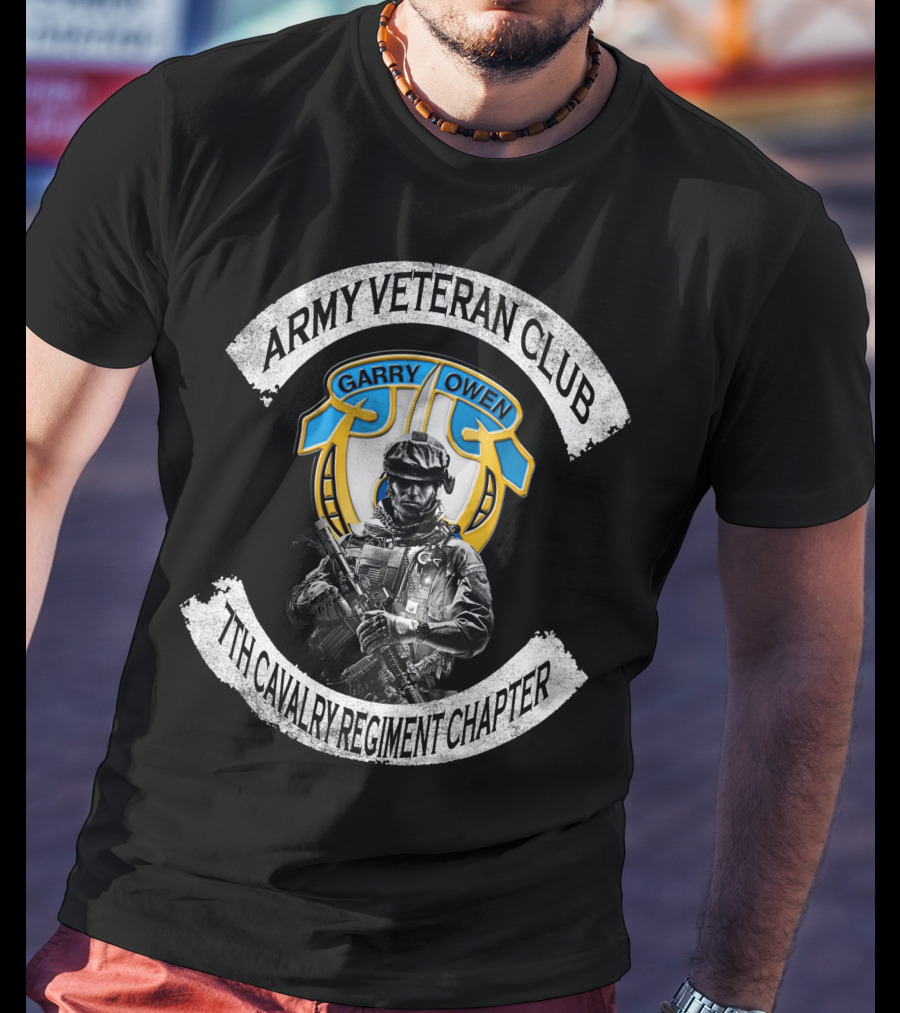 Army Veteran Club Garry Owen 7Th Cavalry Regiment Chapter T-Shirt