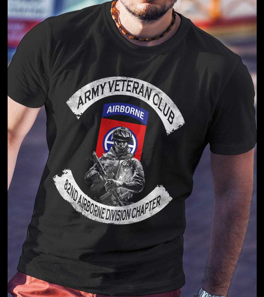 Army Veteran Club Airborne 82Nd Airborne Division Chapter T-Shirt