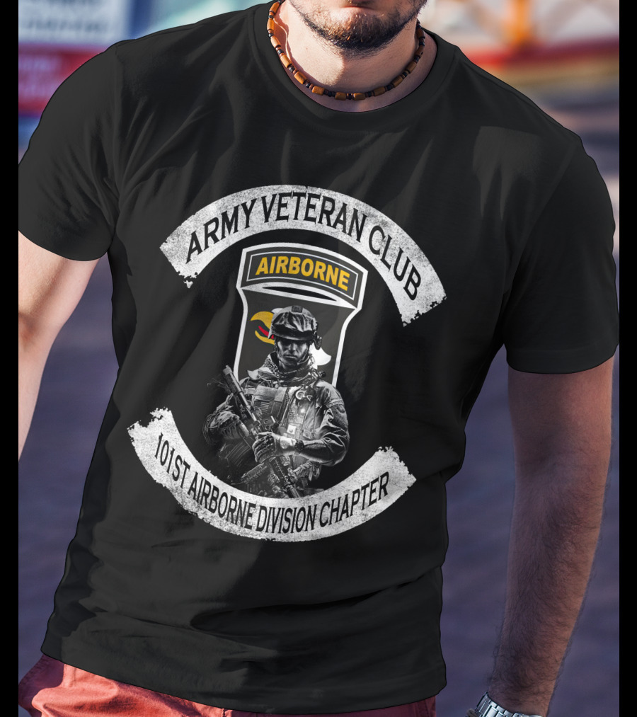 Army Veteran Club Airborne 101St Airborne Division Chapter T-Shirt