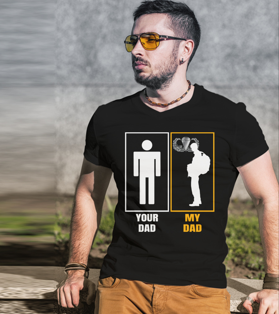 Your Dad My Dad Paratrooper Silhouette T-Shirt