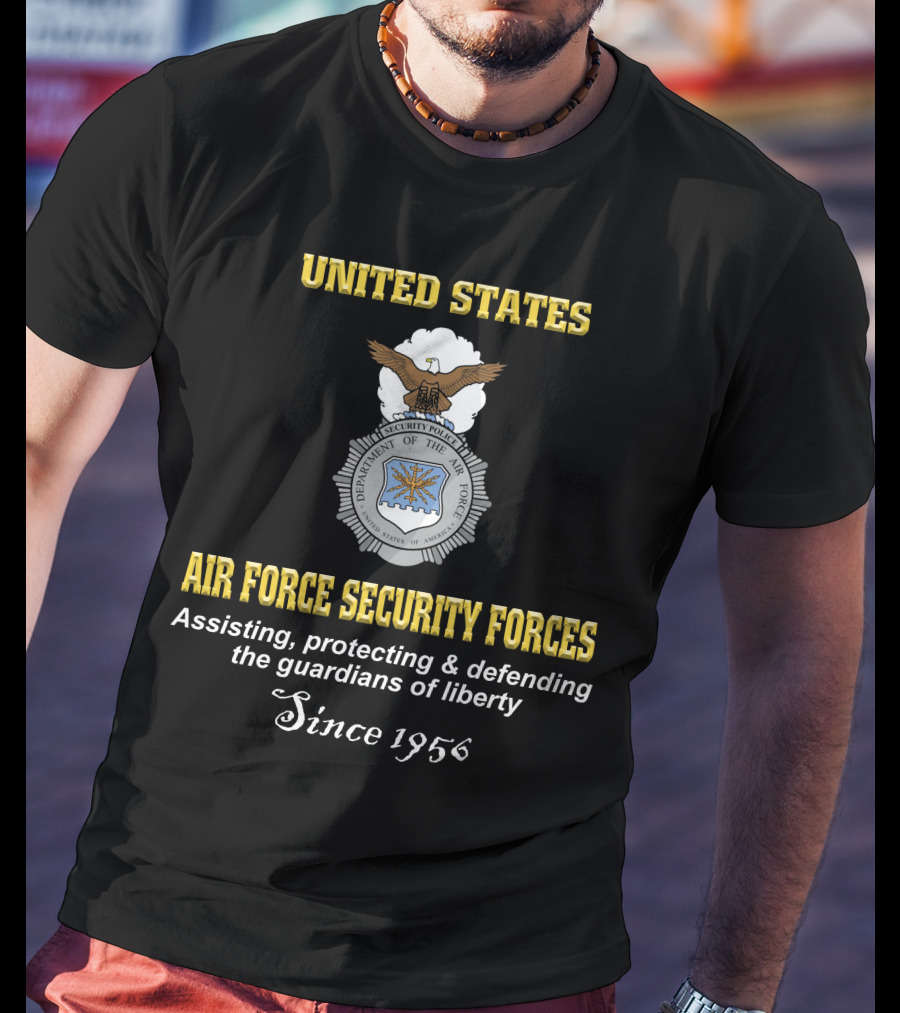 United States Air Force Security Forces Assisting Protecting Defending Since 1956 T-Shirt