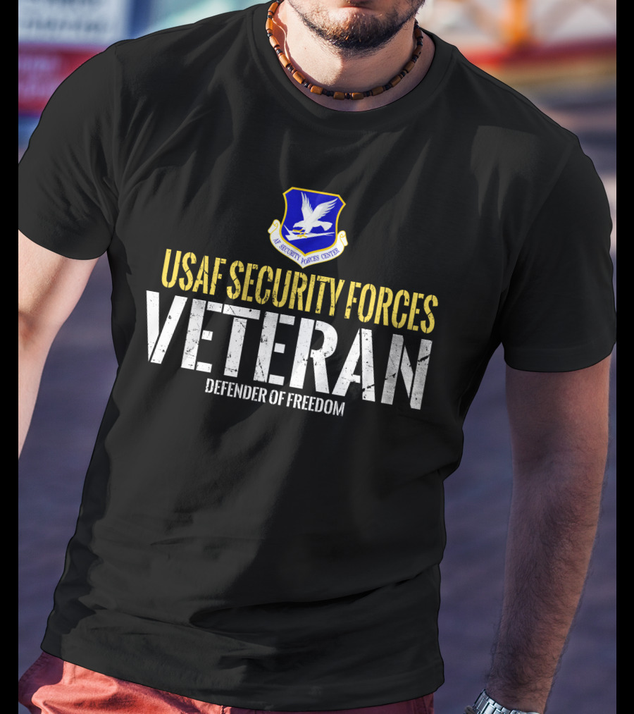 Usaf Security Forces Veteran Defender Of Freedom T-Shirt