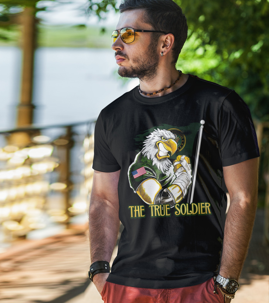 The True Soldier United States Eagle Flag Patch T-Shirt