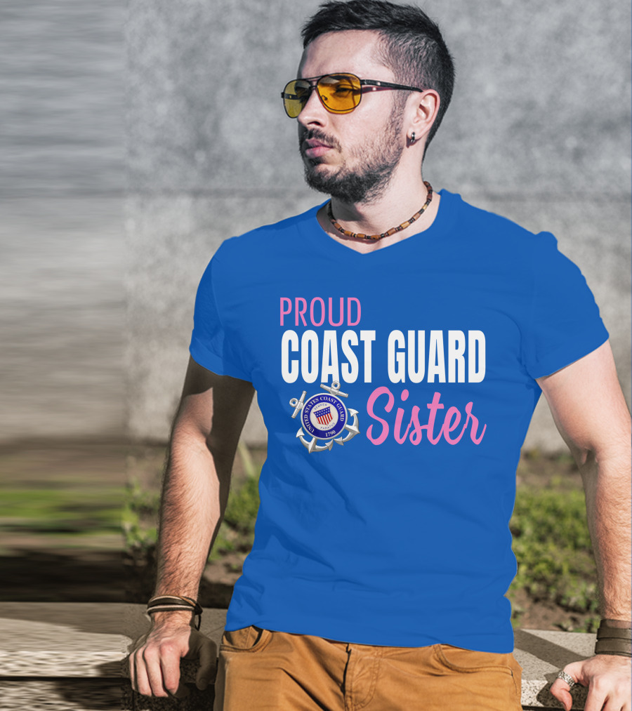 Proud Coast Guard Sister United States Coast Guard 1790 T-Shirt