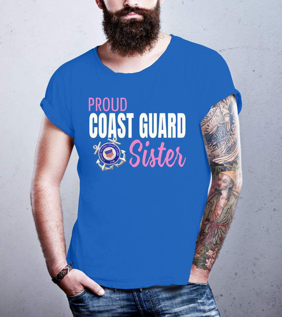 Proud Coast Guard Sister United States Coast Guard 1790 T-Shirt