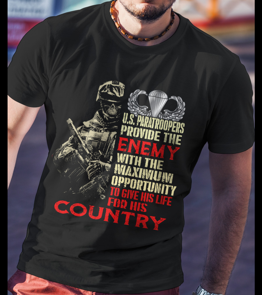 U.s. Paratroopers Enemy Opportunity Country T-Shirt