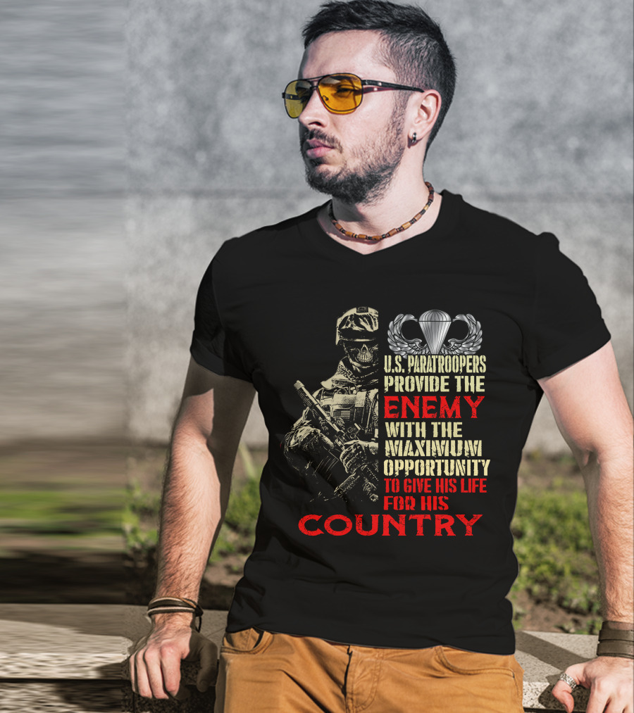 U.s. Paratroopers Enemy Opportunity Country T-Shirt