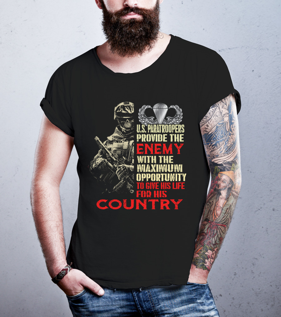 U.s. Paratroopers Enemy Opportunity Country T-Shirt