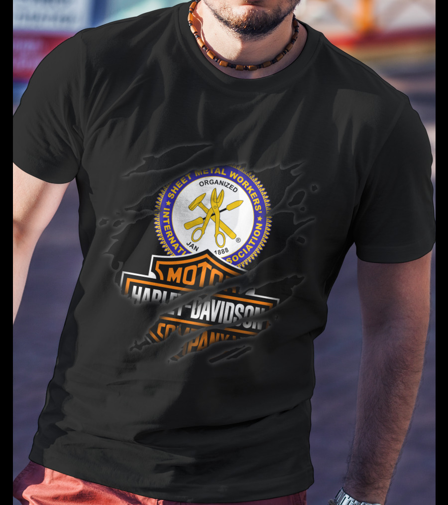 Harley Davidson Company Sheet Metal Workers International Association T-Shirt