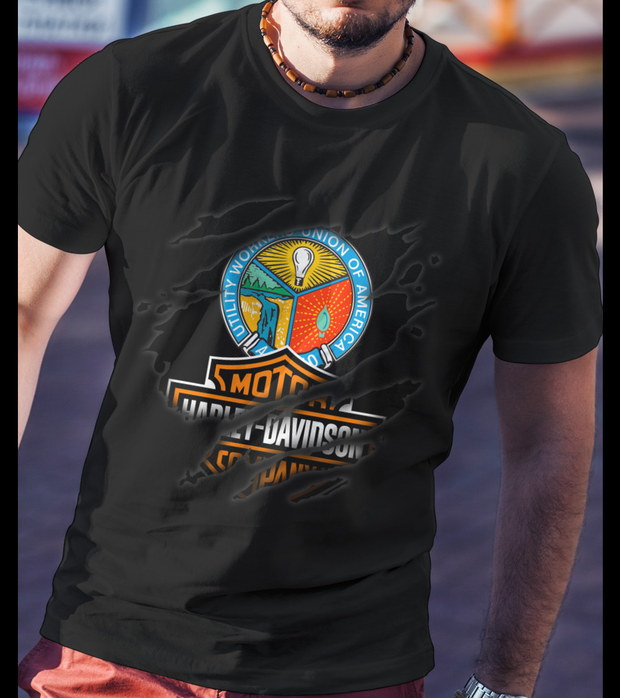 Harley Davidson Motor Company Utility Workers Union Of America T-Shirt