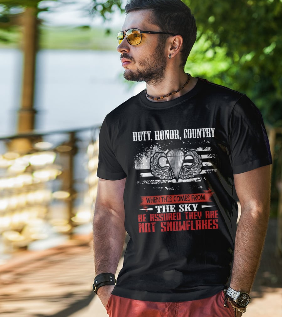 Duty Honor Country Paratrooper Sky Assurance Not Snowflakes T-Shirt