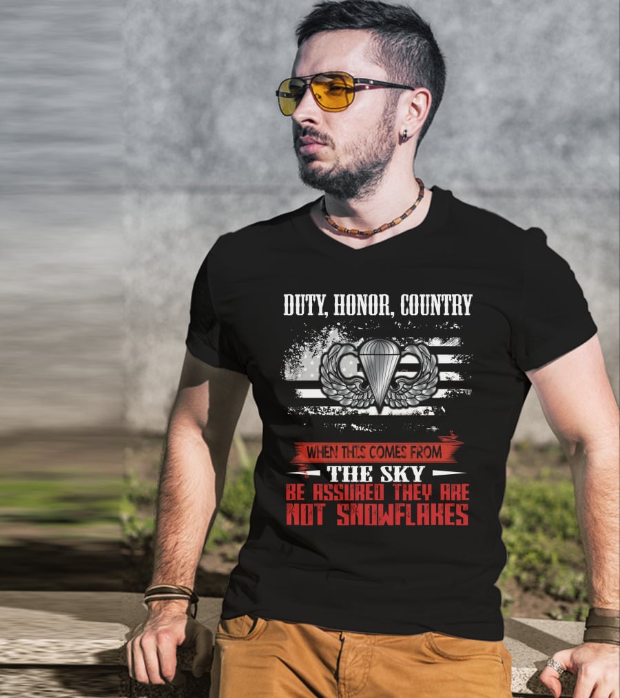 Duty Honor Country Paratrooper Sky Assurance Not Snowflakes T-Shirt