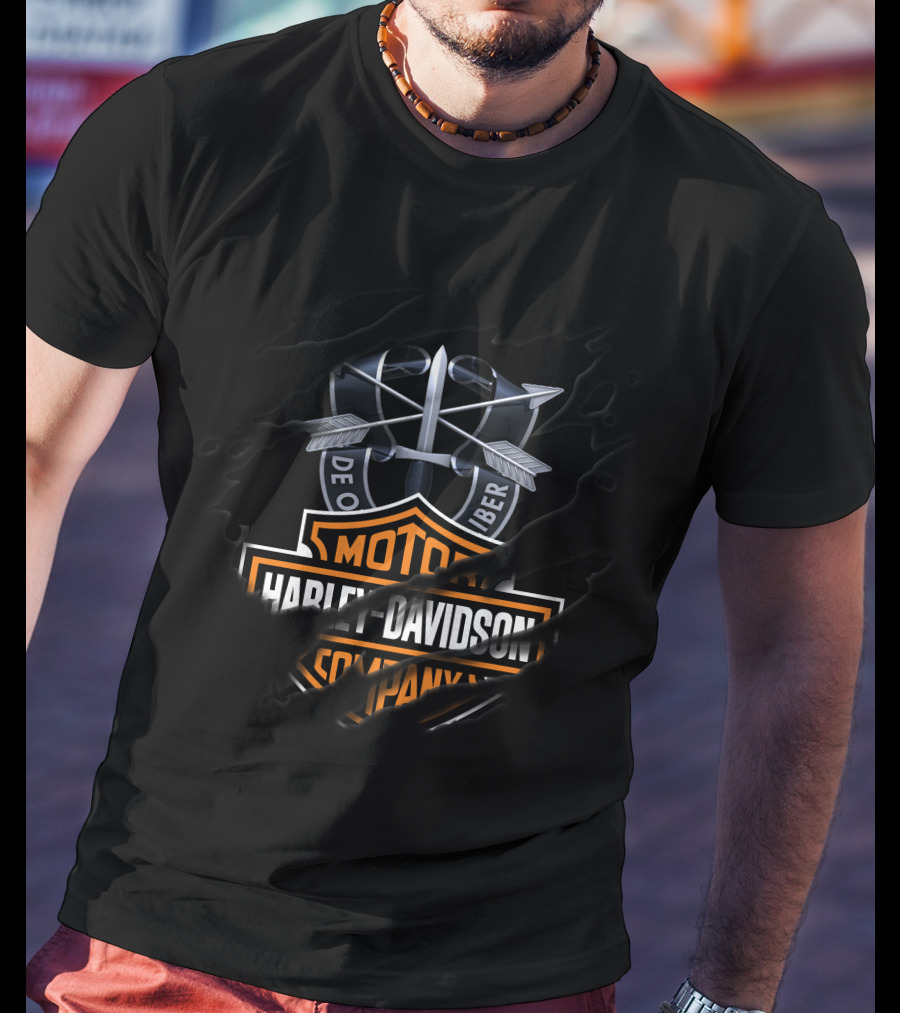 Harley Davidson Motorcycle Company Armed Forces T-Shirt