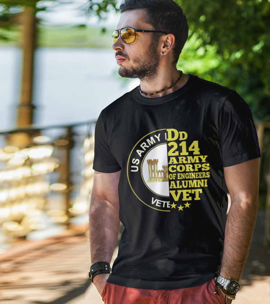 Dd 214 Army Corps Of Engineers Alumni Vet Us Army Veteran T-Shirt