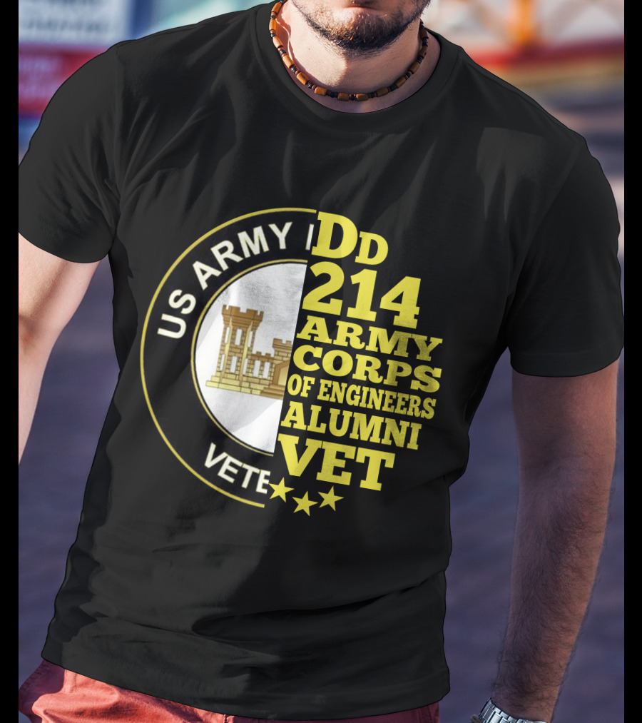 Dd 214 Army Corps Of Engineers Alumni Vet Us Army Veteran T-Shirt