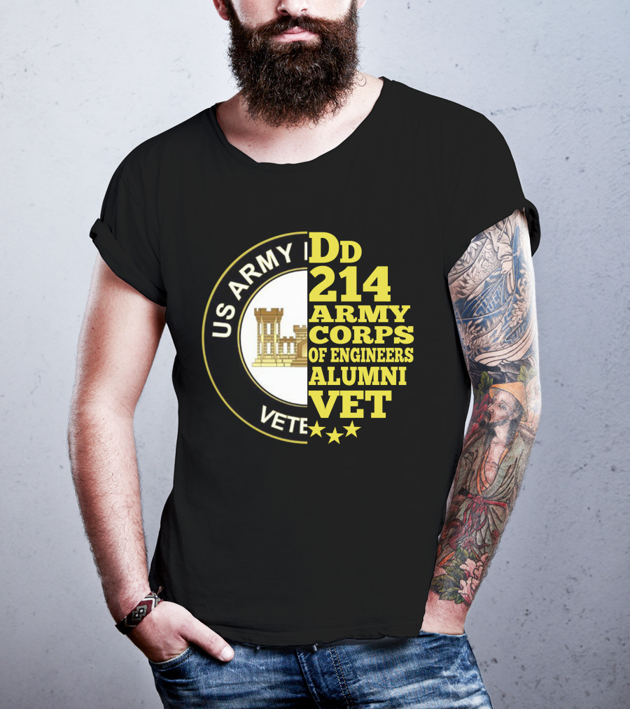 Dd 214 Army Corps Of Engineers Alumni Vet Us Army Veteran T-Shirt