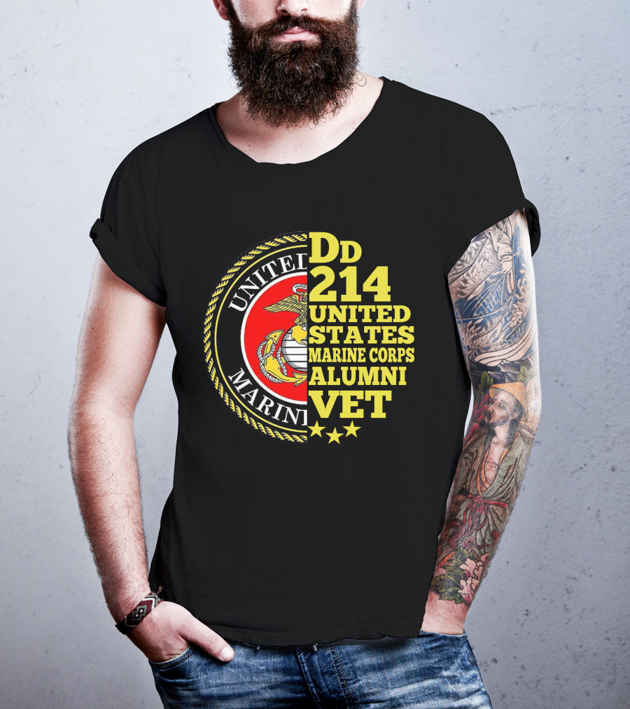 Dd 214 United States Marine Corps Alumni Vet T-Shirt