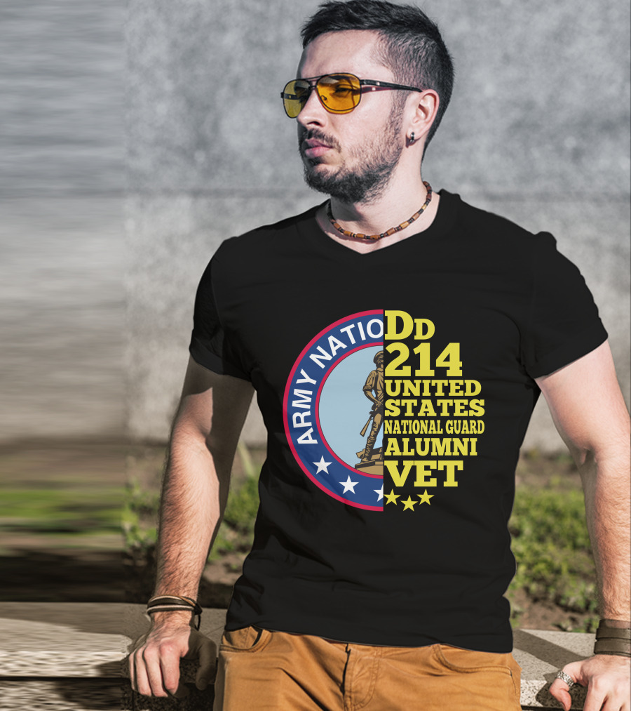 DD 214 United States Army National Guard Alumni Vet T-Shirt