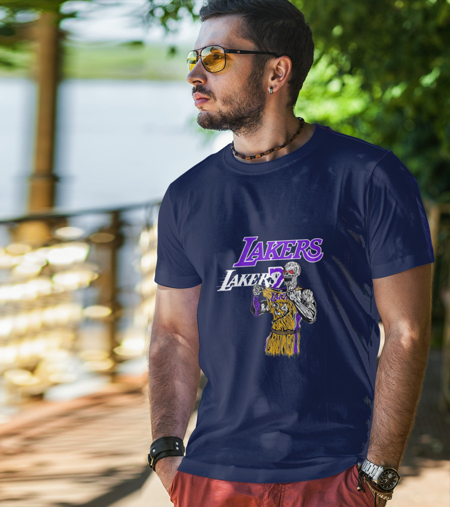 Warren Lotas Lakers Skeleton Basketball Player L7 T-Shirt