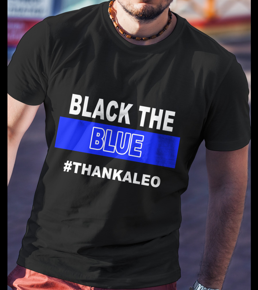 BLACK THE BLUE #THANKALEO Tampa T-Shirt