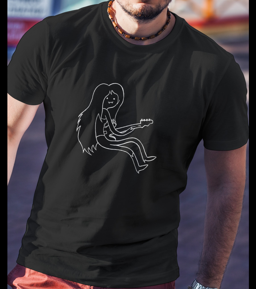 Marceline With Guitar Adventure Time Character Line T-Shirt