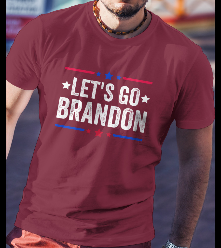 Manny Machado Let's Go Brandon Stars Stripes Red Blue White T-Shirt