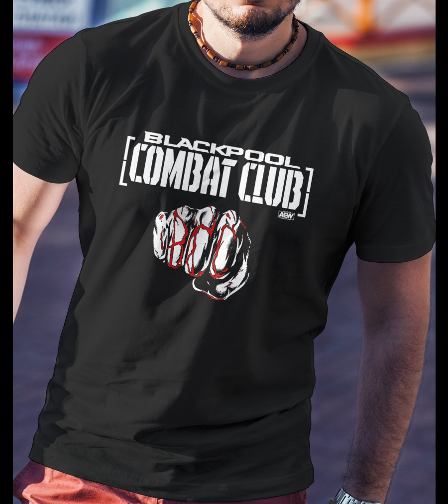 Blackpool Combat Club AEW All Elite Wrestling Logo Fist T-Shirt