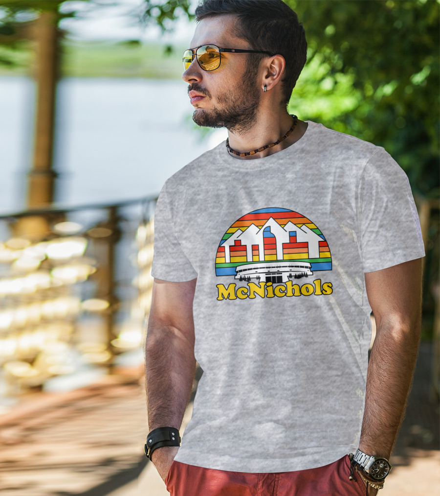 McNichols Sports Arena Retro Mountain Rainbow T-Shirt