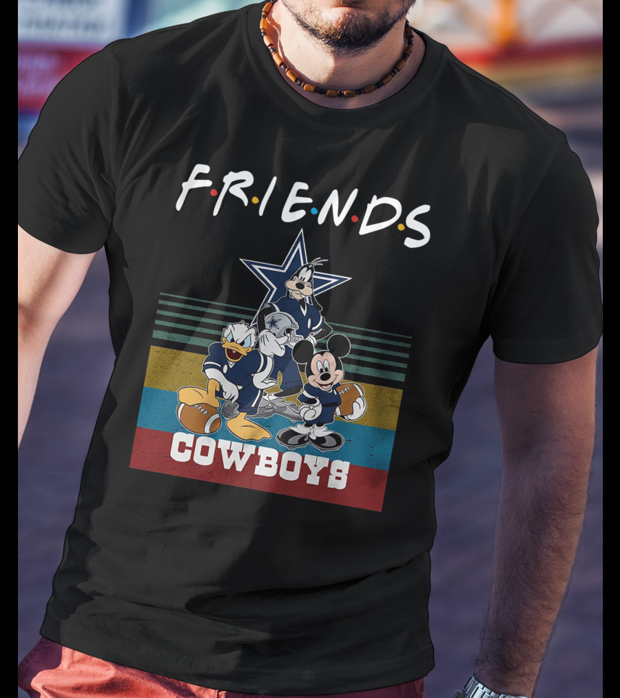 Friends Mickey Donald Goofy Cowboys Football Team T-Shirt