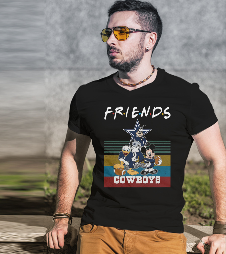 Friends Mickey Donald Goofy Cowboys Football Team T-Shirt