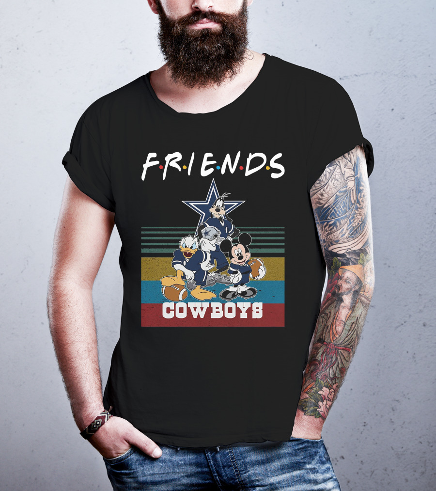 Friends Mickey Donald Goofy Cowboys Football Team T-Shirt